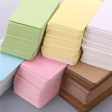 50-100pcs/box Kraft Paper Card Blank Business Card Message Thank You Card Writing Card Label Bookmark Learning Card
