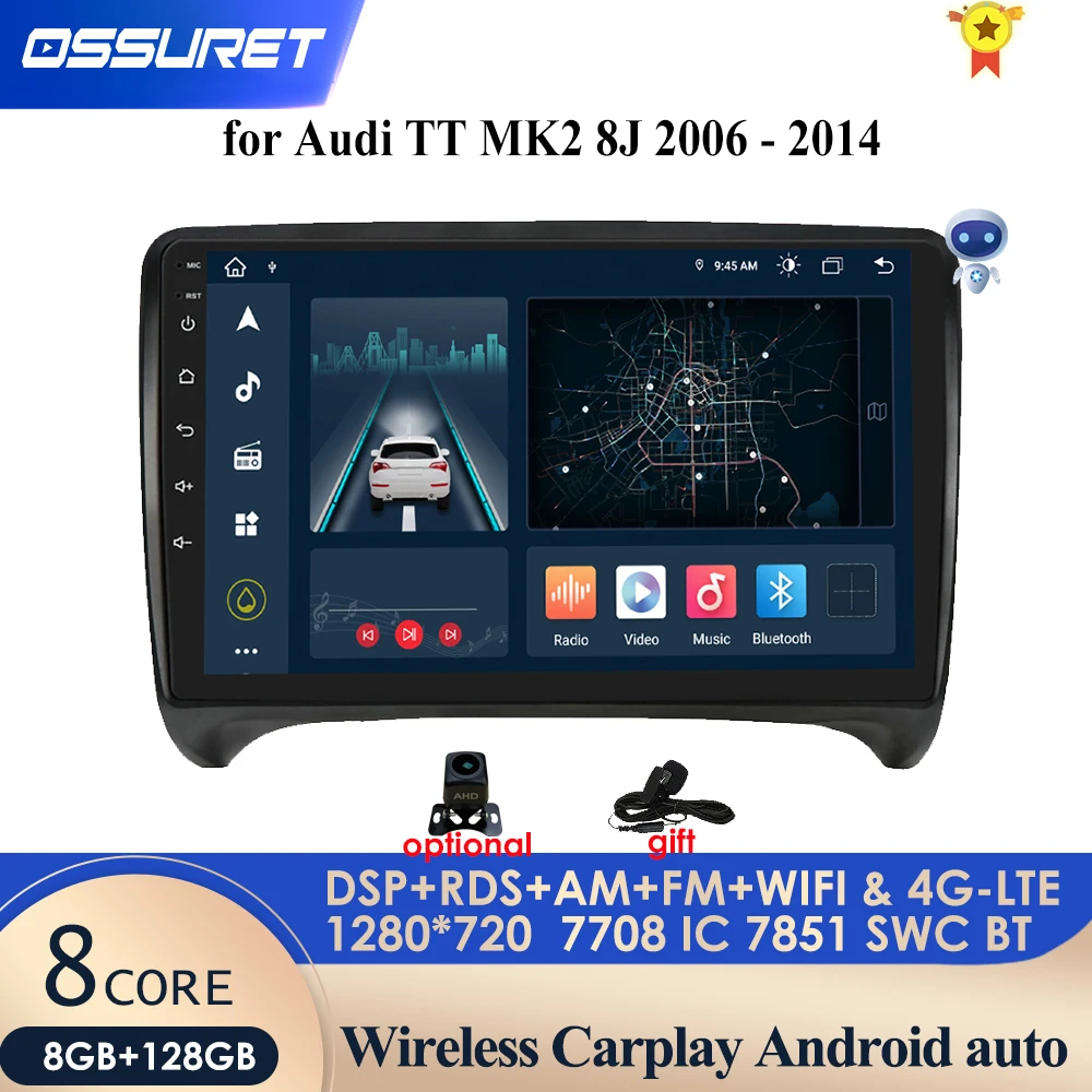 Автомагнитола 9 дюймов 4G-LTE Android 11 для Audi TT MK2 8J 2006 - 2014 Автомобильный мультимедийный плеер GPS Радио Стерео Аудио Видео навигация
Автомагнитола 9 дюймов 4G-LTE Android 11 для Audi TT MK2 8J 2006 - 2014 Автомобильный мультимедийный плеер GPS Радио Стерео Аудио Видео навигация