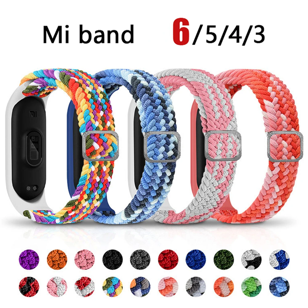 Xiaomi 2PCS Correa Wristband for Xiaomi Mi Band 4 3 5 6 Bracelet for Mi Band 6 Strap Elastic Adjustable Nylon Braided Miband 5
Xiaomi 2PCS Correa Wristband for Xiaomi Mi Band 4 3 5 6 Bracelet for Mi Band 6 Strap Elastic Adjustable Nylon Braided Miband 5