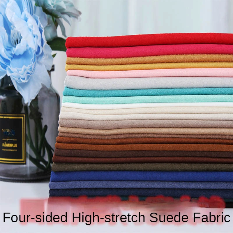 Suede Fabric By The Meter for Clothing Dresses Sewing Encrypted Four-sided Elastic Single-sided Knitted Frosted Plain Drape Thin
Suede Fabric By The Meter for Clothing Dresses Sewing Encrypted Four-sided Elastic Single-sided Knitted Frosted Plain Drape Thin