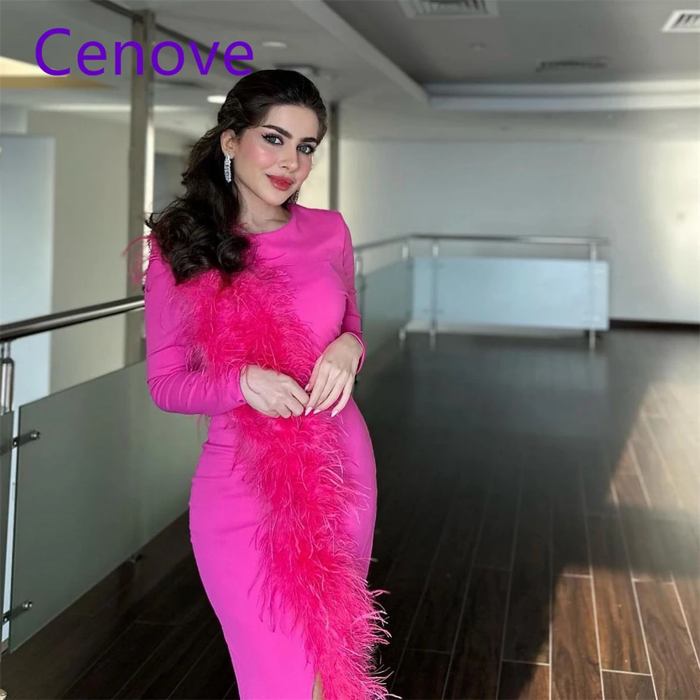 Cenove Red High Neckline Tight Prom Dress Long Sleeves With Feathers Evening Summer Elegant Party Dress For Women 2023
Cenove Red High Neckline Tight Prom Dress Long Sleeves With Feathers Evening Summer Elegant Party Dress For Women 2023