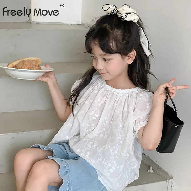 2023 Summer New Baby Children'S Clothing Solid Color short sleeve floral Shirt For Kids Girls tops Girl Sweet Blouses
2023 Summer New Baby Children'S Clothing Solid Color short sleeve floral Shirt For Kids Girls tops Girl Sweet Blouses