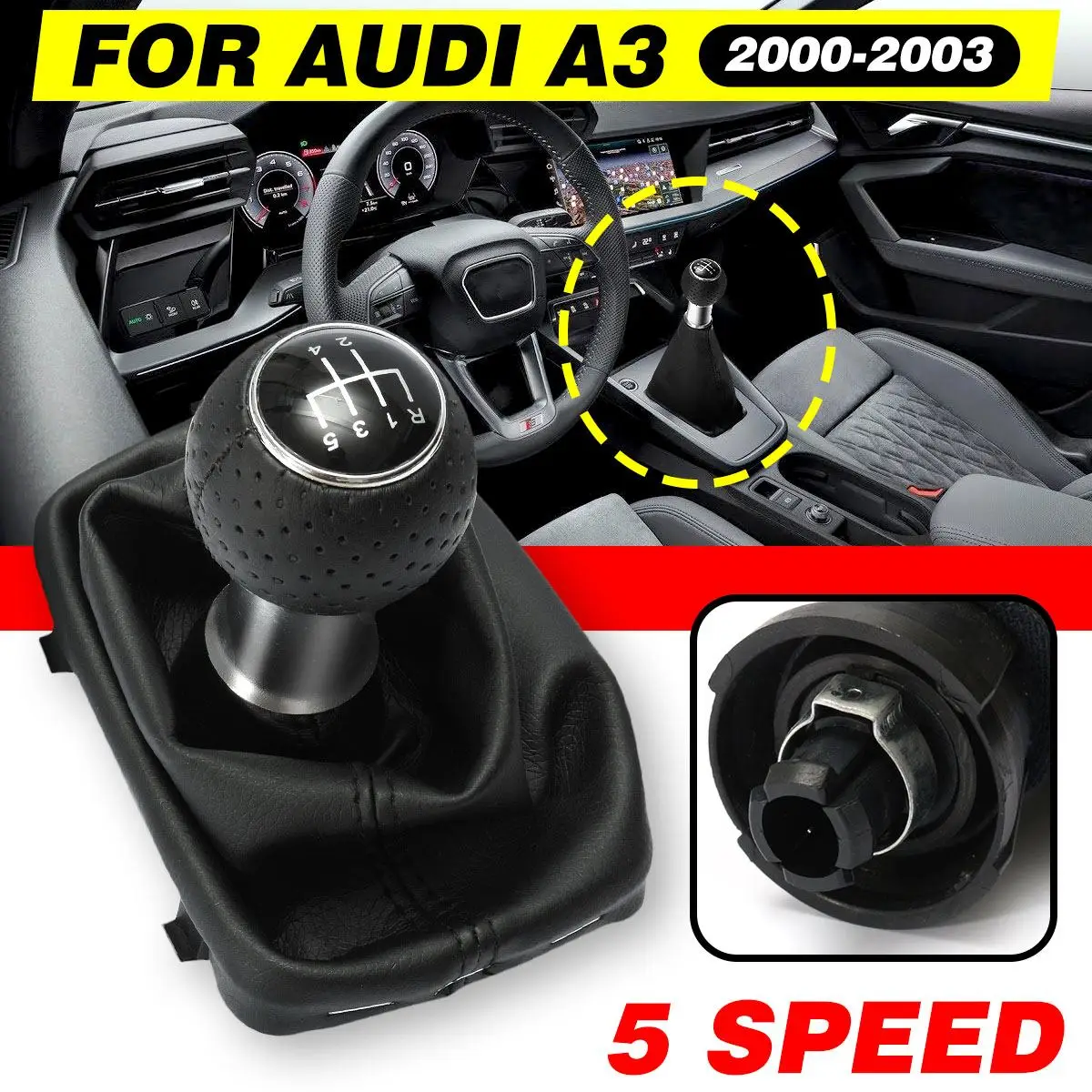 Рукоятка рычага переключения передач, для Audi A3, S3, 8 л, 2000-2003, с отверстием 12 мм
Рукоятка рычага переключения передач, для Audi A3, S3, 8 л, 2000-2003, с отверстием 12 мм