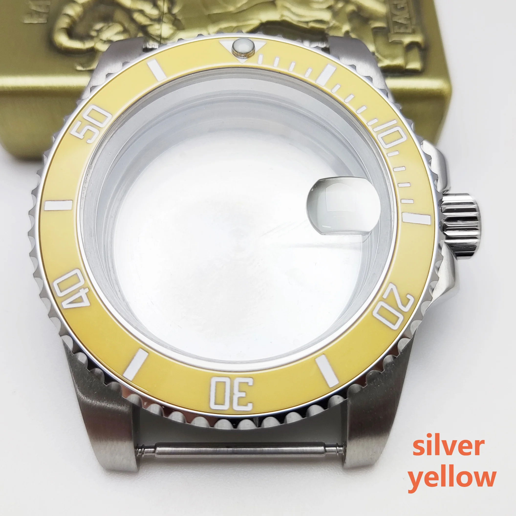 40mm Case silver 316L Stainless Steel Case 10 Bre Water Resistant for NH35/NH36 Case Movement 09
40mm Case silver 316L Stainless Steel Case 10 Bre Water Resistant for NH35/NH36 Case Movement 09