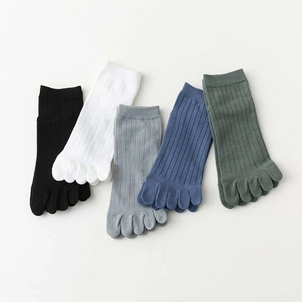 1 пара летние носки с пятью пальцами тонкие дышащие поглощающие Пот Мужские
