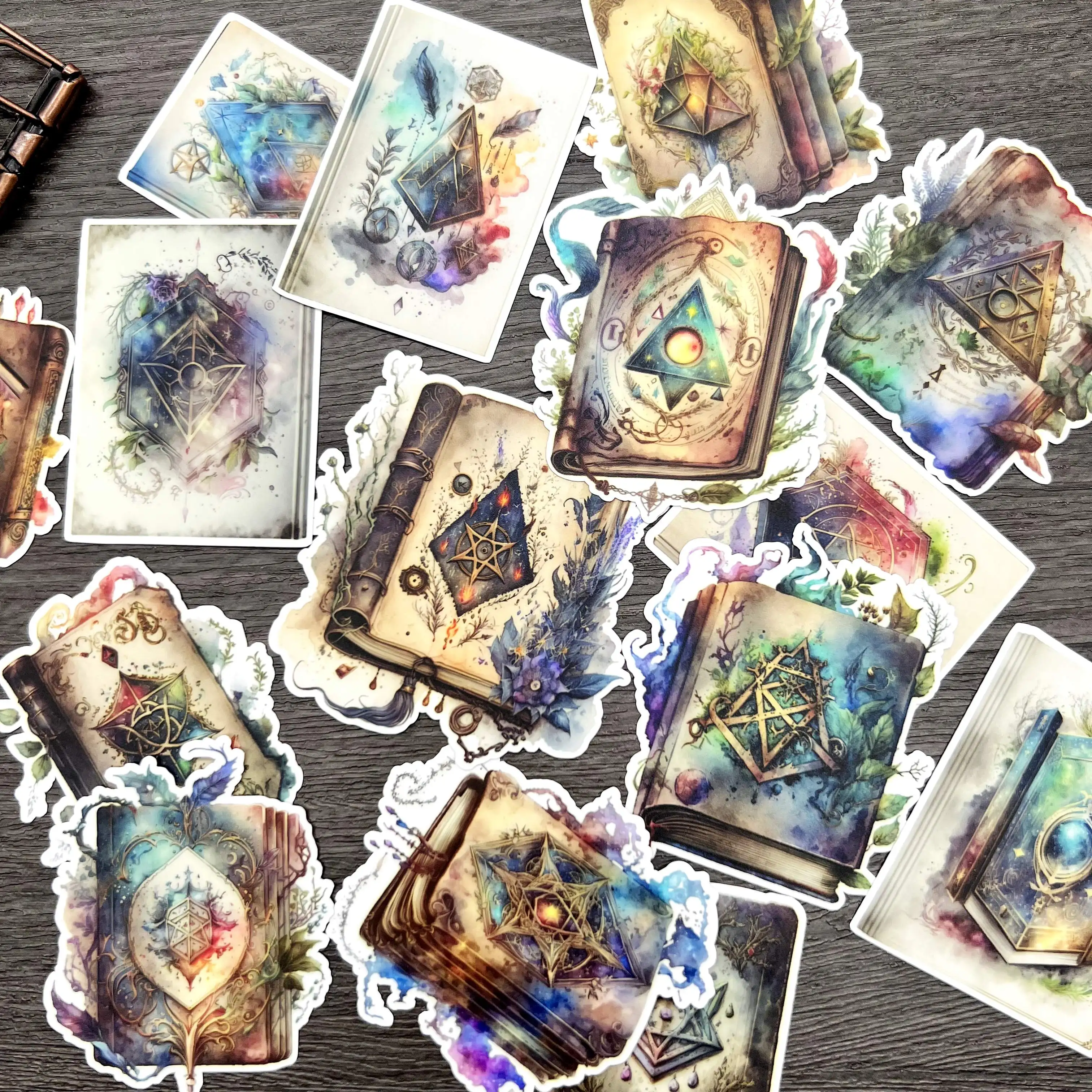 Artsy Waterproof Mystical Grimoire Magic Book Junk Journal Scrapbook Crafts Diary Water Bottle Diary Decorative Sticker Pack
Artsy Waterproof Mystical Grimoire Magic Book Junk Journal Scrapbook Crafts Diary Water Bottle Diary Decorative Sticker Pack