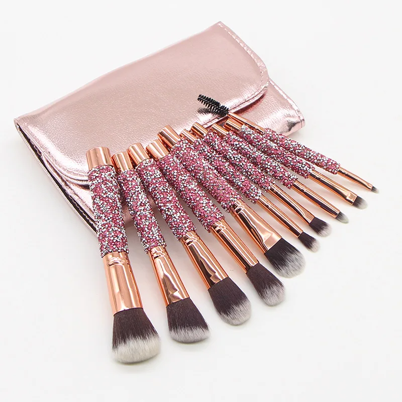 Luxury Makeup Brush Tool Set Diamond Handle 10 Count Soft Fluffy Hair Makeup Powder Blush Eyeshadow Blending Beauty Accessories
Luxury Makeup Brush Tool Set Diamond Handle 10 Count Soft Fluffy Hair Makeup Powder Blush Eyeshadow Blending Beauty Accessories