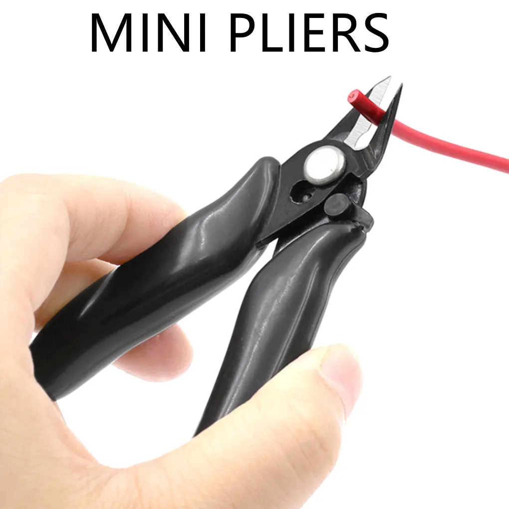 Diagonal Mini Pliers 3.5 Inch Side Slicing Nipper Steel DIY Mini Diagonal Plier Jewelry Wire Cable Slicer Manual Round Pliers
Diagonal Mini Pliers 3.5 Inch Side Slicing Nipper Steel DIY Mini Diagonal Plier Jewelry Wire Cable Slicer Manual Round Pliers