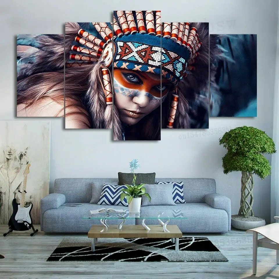 5 Panel Native Woman Lady Canvas Picture Wall Art HD Print Decor Pictures Home Decor No Framed Room Decor Paintings Poster
5 Panel Native Woman Lady Canvas Picture Wall Art HD Print Decor Pictures Home Decor No Framed Room Decor Paintings Poster