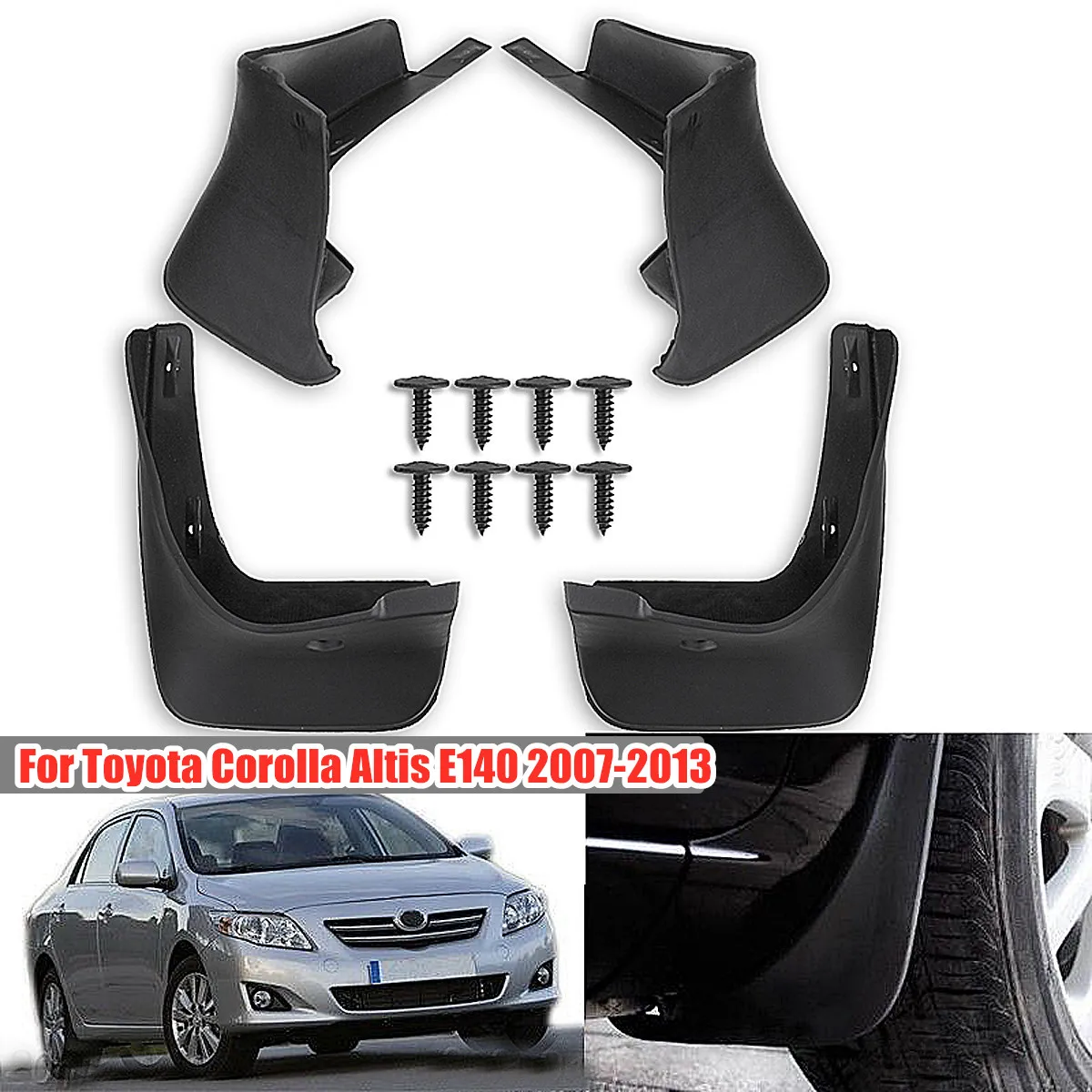 4Pcs Mud Flaps for Toyota Corolla Altis E140 2007 2008 2009 2010 2011 2012 2013 Front Rear Mudguard Splash Fender Guards
4Pcs Mud Flaps for Toyota Corolla Altis E140 2007 2008 2009 2010 2011 2012 2013 Front Rear Mudguard Splash Fender Guards