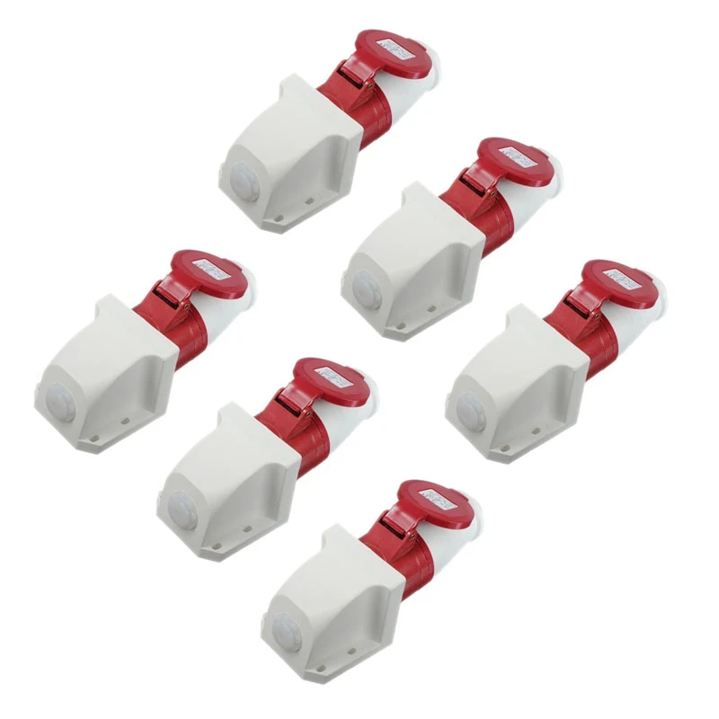 HOT-6X 16 Amp 5Pin Plug & Socket Weatherproof IP44 3 Phase 380-415V 3P + N + Earth 16A
HOT-6X 16 Amp 5Pin Plug & Socket Weatherproof IP44 3 Phase 380-415V 3P + N + Earth 16A