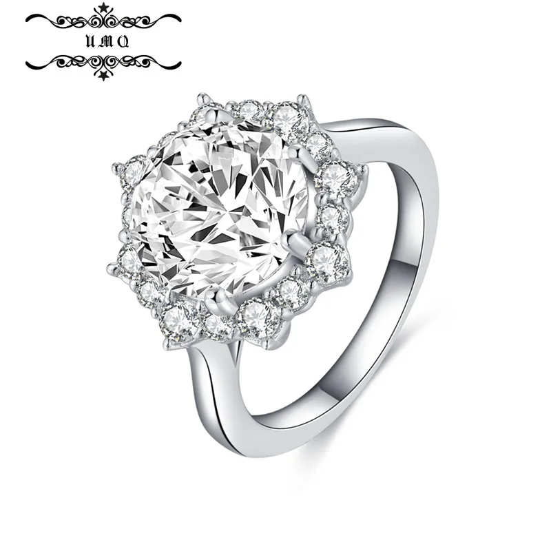 Rings for Women Flower Shape 3 Carat Solitaire Wedding Rings 925 Silver Round Cut Engagement Jewelry
Rings for Women Flower Shape 3 Carat Solitaire Wedding Rings 925 Silver Round Cut Engagement Jewelry