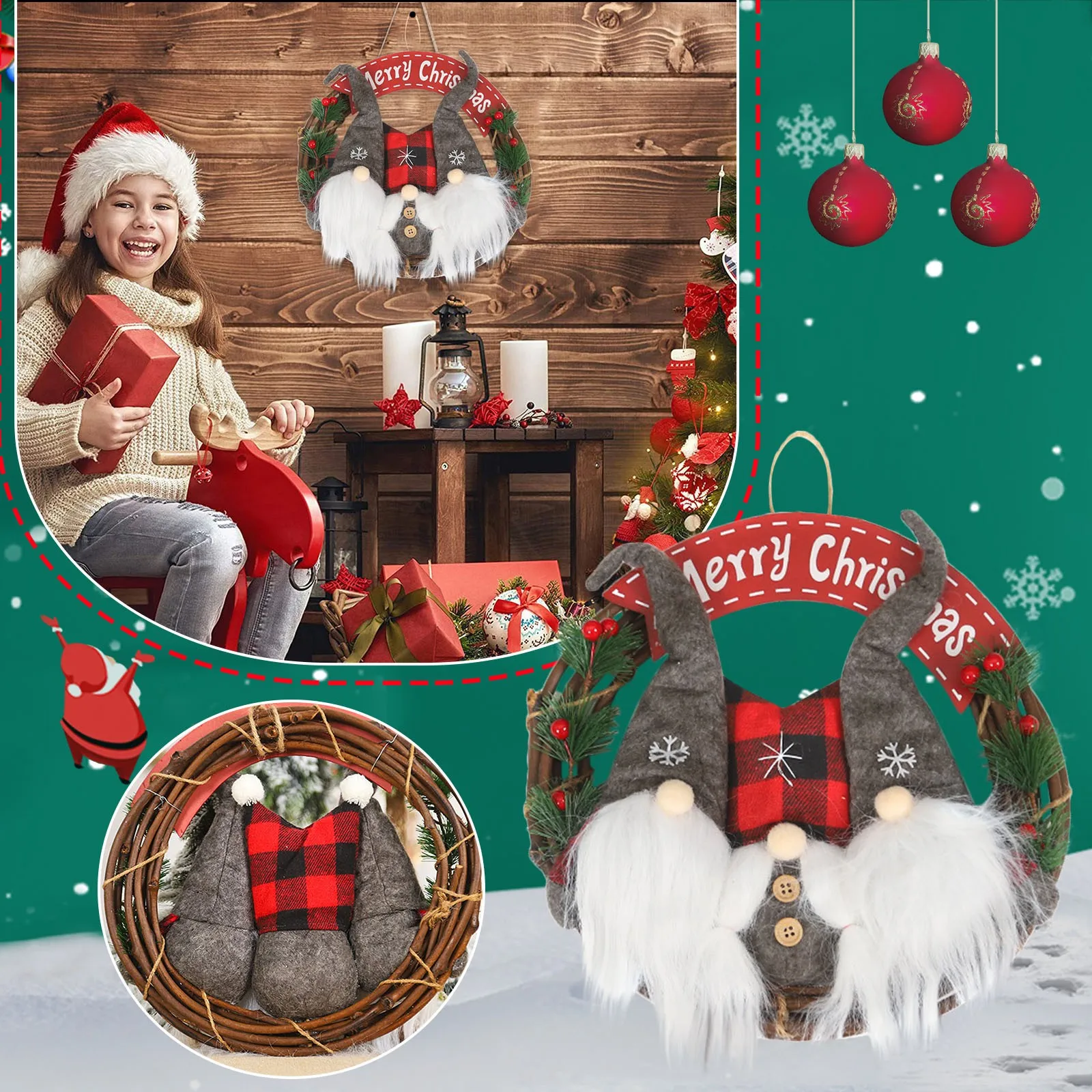 Christmas Wooden Wreath Door Hanging Wall Decoration Icicle Christmas Ornaments Colored Garden Figurines And Statues Large
Christmas Wooden Wreath Door Hanging Wall Decoration Icicle Christmas Ornaments Colored Garden Figurines And Statues Large