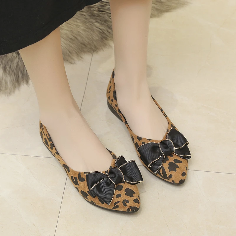 Women Shoes Casual Flats Leopard Print Bow Simple Single Shoe Spring Ladies Comfort Slip On Shallow Loafers Office Flat Shoes
Women Shoes Casual Flats Leopard Print Bow Simple Single Shoe Spring Ladies Comfort Slip On Shallow Loafers Office Flat Shoes
