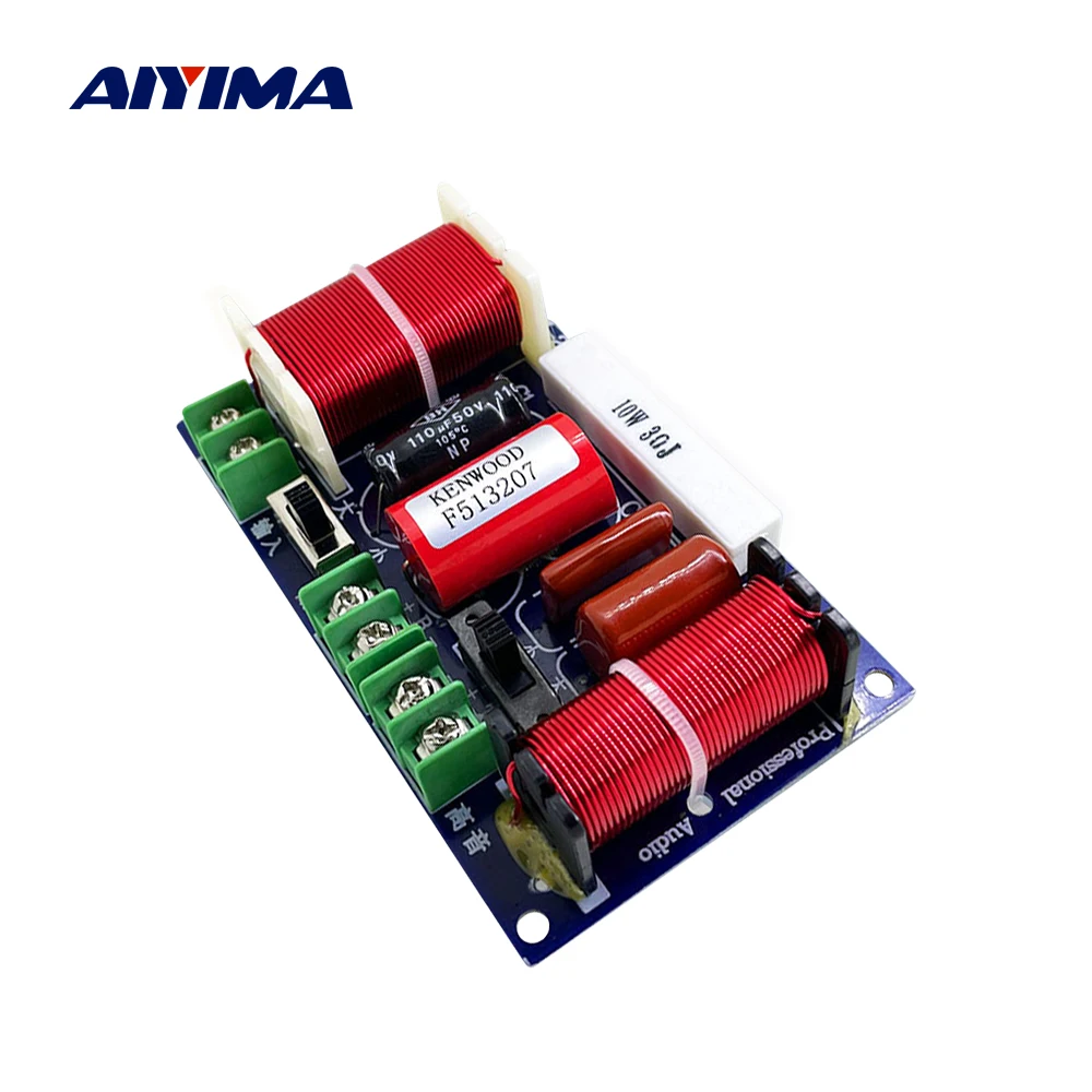 AIYIMA 1PC 250W 2 ways Frequency Divider Tweeter Bass Speaker Crossover Filter for 4-8 ohm Bookshelf Speaker 2500 3000Hz
AIYIMA 1PC 250W 2 ways Frequency Divider Tweeter Bass Speaker Crossover Filter for 4-8 ohm Bookshelf Speaker 2500 3000Hz
