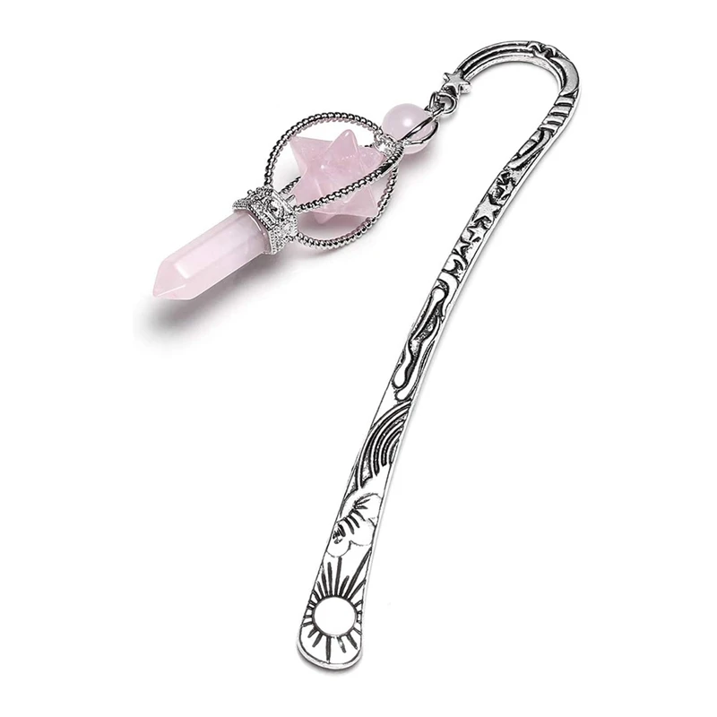 Vintage Metal Bookmark Crystal Gemstone Pendant Charm Book Marker Gifts for Women Teachers Readers
Vintage Metal Bookmark Crystal Gemstone Pendant Charm Book Marker Gifts for Women Teachers Readers