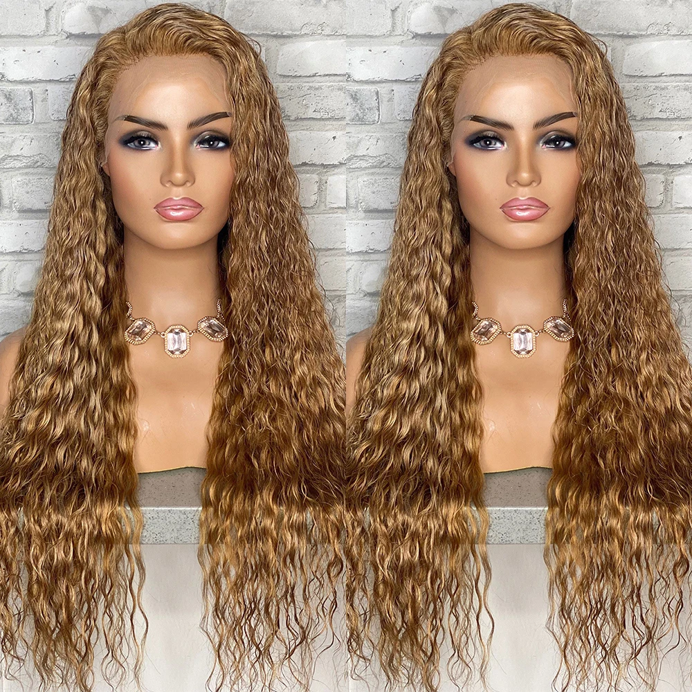 32" Colored #27 Honey Blonde Lace Front Wig Water Wave Human Hair Wigs For Women Transparent Lace Frontal Wig Wet And Wavy 250%
32" Colored #27 Honey Blonde Lace Front Wig Water Wave Human Hair Wigs For Women Transparent Lace Frontal Wig Wet And Wavy 250%