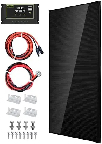 Solar Panel Kit 100 Watt 12 Volt Monocrystalline Off Grid System for HOMES RV Boat + 30A 12V/24V Solar Charge Controller +Solar
Solar Panel Kit 100 Watt 12 Volt Monocrystalline Off Grid System for HOMES RV Boat + 30A 12V/24V Solar Charge Controller +Solar