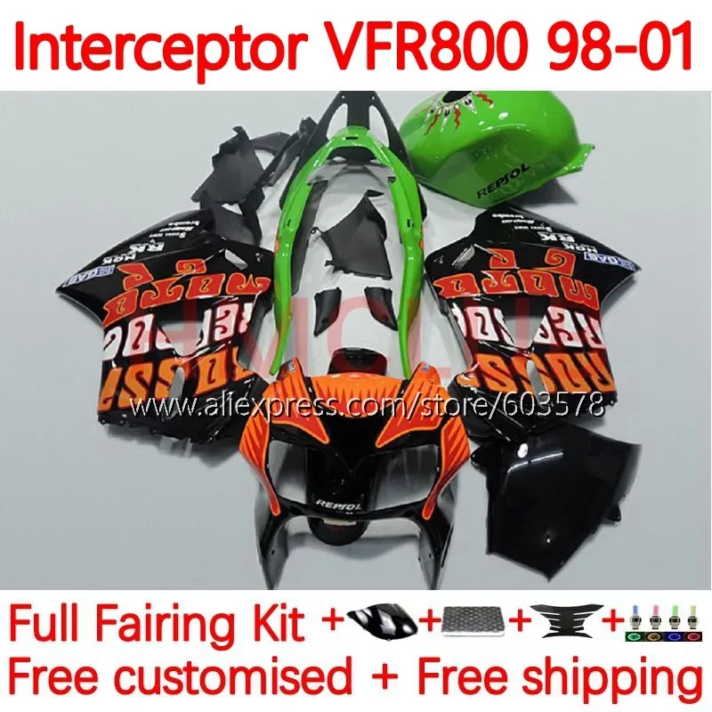 Kit For HONDA Interceptor VFR800 VFR 800RR 800 RR VFR800RR 1998 1999 2000 2001 VFR800R 98 99 00 01 Fairing 122No.31respol blk
Kit For HONDA Interceptor VFR800 VFR 800RR 800 RR VFR800RR 1998 1999 2000 2001 VFR800R 98 99 00 01 Fairing 122No.31respol blk