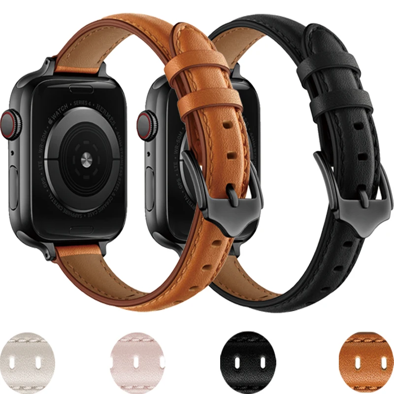 Leather Wrist Strap for Apple Watch 7 6 SE 5 4 3 2 Slim Bracelet for IWatch 38mm 40mm 41mm 42mm 44mm 45mm Belt Band Accessories
Leather Wrist Strap for Apple Watch 7 6 SE 5 4 3 2 Slim Bracelet for IWatch 38mm 40mm 41mm 42mm 44mm 45mm Belt Band Accessories