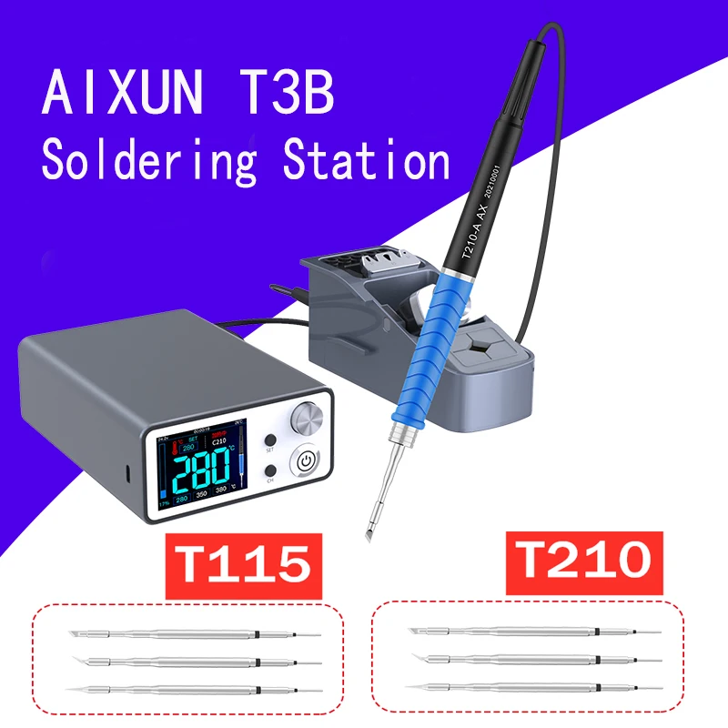 Умная паяльная станция AIXUN T3B с ручкой T210/T115 сварочные наконечники для чипов BGA