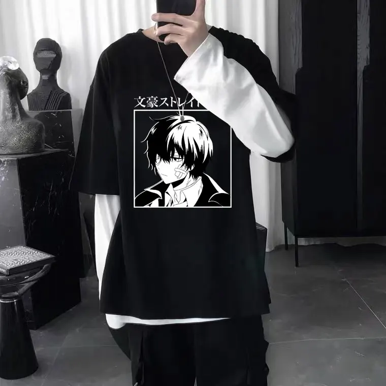 Anime Bungo Stray Dogs Dazai Osamu T-shirt Short Sleeve Fashion Pure Cotton Man T Shirts Manga Men Women Harajuku Loose Tshirt
Anime Bungo Stray Dogs Dazai Osamu T-shirt Short Sleeve Fashion Pure Cotton Man T Shirts Manga Men Women Harajuku Loose Tshirt