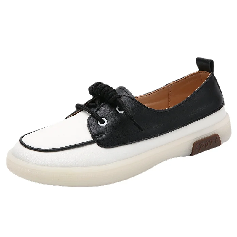 2022 Spring and Summer New Leather Women's Shoes; Shallow Lace-up Fashion Women's Flat Shoes Soft Bottom White Shoes Sports
2022 Spring and Summer New Leather Women's Shoes; Shallow Lace-up Fashion Women's Flat Shoes Soft Bottom White Shoes Sports