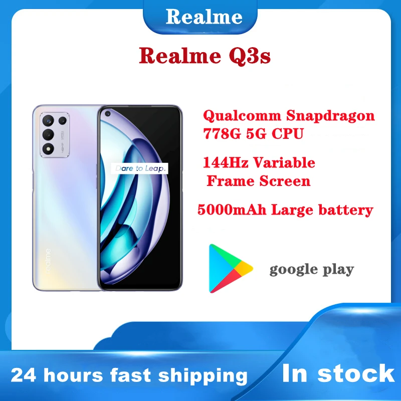 Global Rom NEW realme Q3s 5G Snapdragon 778G smartPhone 6.6'' 144Hz Screen 5000mAh Battery 30W Fast Charge 48MP Main Camrea
Global Rom NEW realme Q3s 5G Snapdragon 778G smartPhone 6.6'' 144Hz Screen 5000mAh Battery 30W Fast Charge 48MP Main Camrea