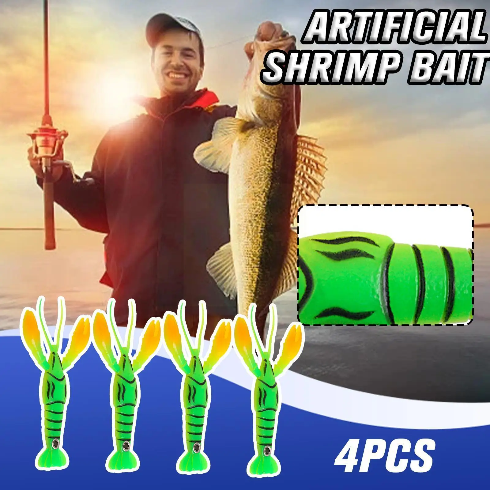 8.3cm Artificial Shrimp Bait Green Simulation Soft Shrimp Bait Lure Fishing Tackle For Outdoor Fishing Accessories O1U6
8.3cm Artificial Shrimp Bait Green Simulation Soft Shrimp Bait Lure Fishing Tackle For Outdoor Fishing Accessories O1U6
