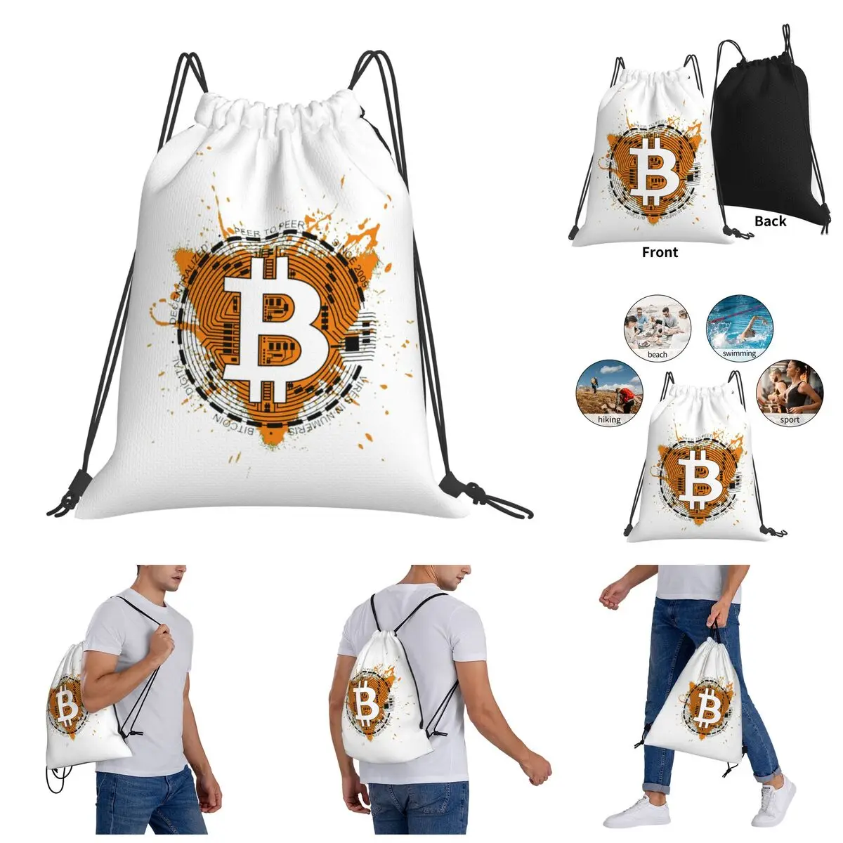 Bitcoin BTC And Crypto Design Bitcoin Drawstring Bags Gym Bag Graphic Vintage Backpack Casual Infantry pack
Bitcoin BTC And Crypto Design Bitcoin Drawstring Bags Gym Bag Graphic Vintage Backpack Casual Infantry pack