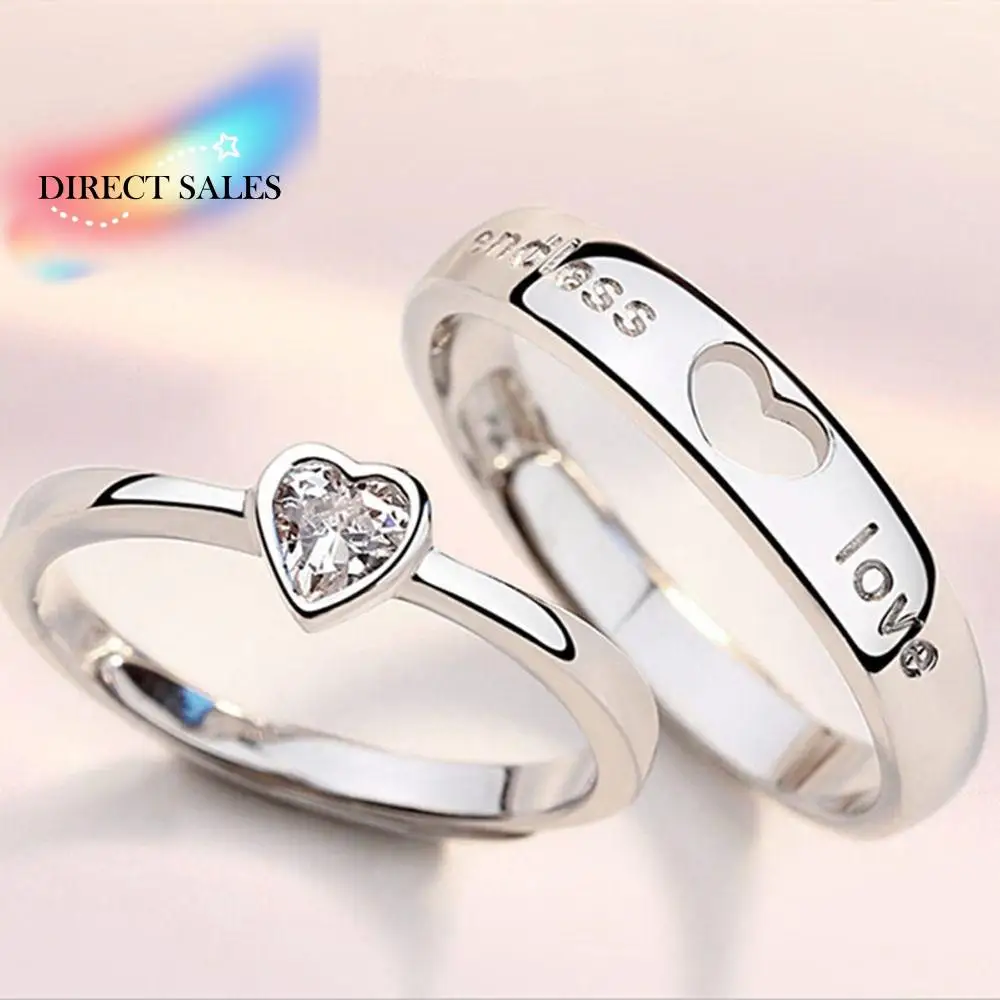 2Pcs/set Romantic Couple Rings For Women Men Sweet Heart Angle Love Ring Opening Adjustable Ring Valentine's Day Jewelry Gift
2Pcs/set Romantic Couple Rings For Women Men Sweet Heart Angle Love Ring Opening Adjustable Ring Valentine's Day Jewelry Gift