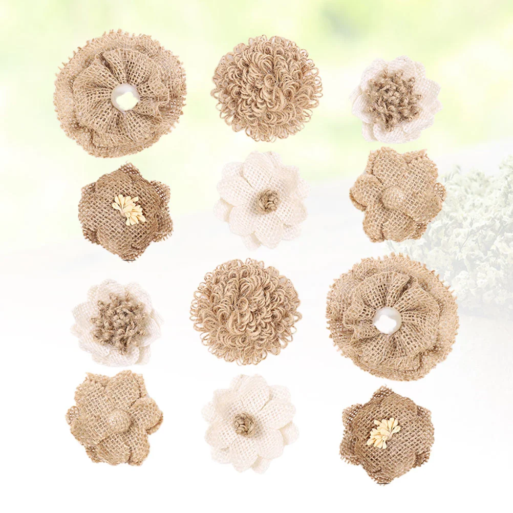 12 Jute Accessory Flower Rough Texture Guest Brooch DIY Craft Clothes Accessory for Festival Holiday
12 Jute Accessory Flower Rough Texture Guest Brooch DIY Craft Clothes Accessory for Festival Holiday
