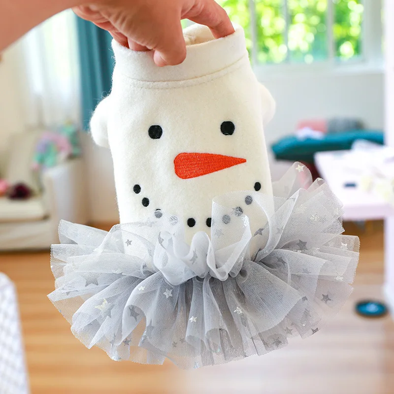 Puppy Clothes Autumn Winter Dress Cute Fluffy Skirt Cold Proof Warm Keep Fashionable Snowman Pattern Small Dog Coat Bulldog Pug
Puppy Clothes Autumn Winter Dress Cute Fluffy Skirt Cold Proof Warm Keep Fashionable Snowman Pattern Small Dog Coat Bulldog Pug
