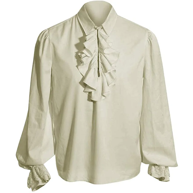 Men's Casual Loose Shirt Vampire Renaissance Victorian Steampunk Peplum Medieval Halloween Party Costume Euro-American Clothing
Men's Casual Loose Shirt Vampire Renaissance Victorian Steampunk Peplum Medieval Halloween Party Costume Euro-American Clothing