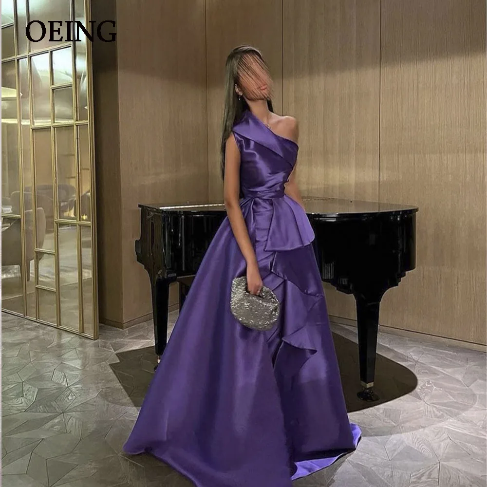 OEING Purple One Shoulder Prom Dresses Stain Pleated Evening Dress Ankle Length For Formal Occasion Gown Vestidos De Noche
OEING Purple One Shoulder Prom Dresses Stain Pleated Evening Dress Ankle Length For Formal Occasion Gown Vestidos De Noche
