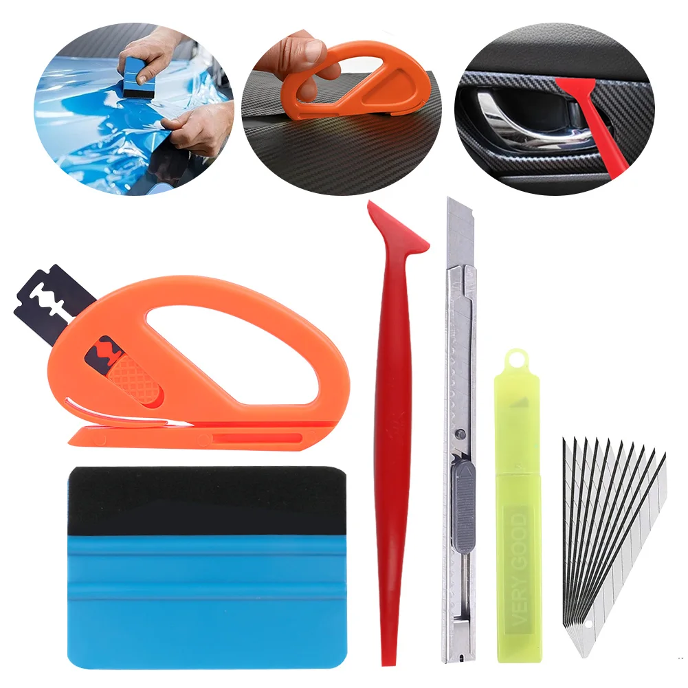 5Pcs Car Wrapping Tool Kit Vinyl Squeegee Felt Scraper Cutter Razor Window Tint Water Squeegee Rubber Blade Stainless Steel Blad
5Pcs Car Wrapping Tool Kit Vinyl Squeegee Felt Scraper Cutter Razor Window Tint Water Squeegee Rubber Blade Stainless Steel Blad