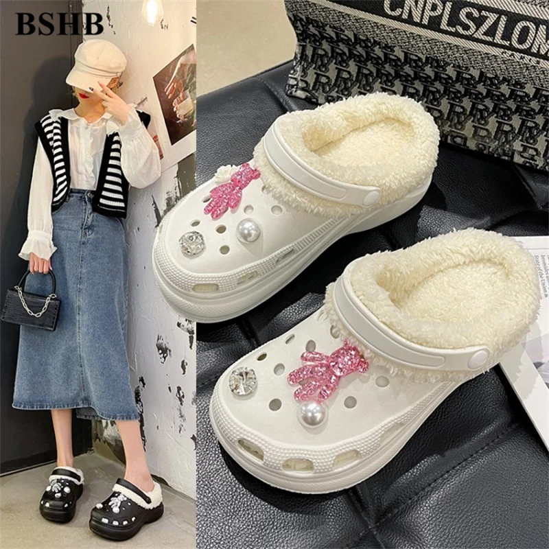Home Cotton Shoes Footwear Woman 2022 Warm Shoes Plush Short Inside Removable Sandals Women Clogs Platform Shoes Garden Sandals
Home Cotton Shoes Footwear Woman 2022 Warm Shoes Plush Short Inside Removable Sandals Women Clogs Platform Shoes Garden Sandals
