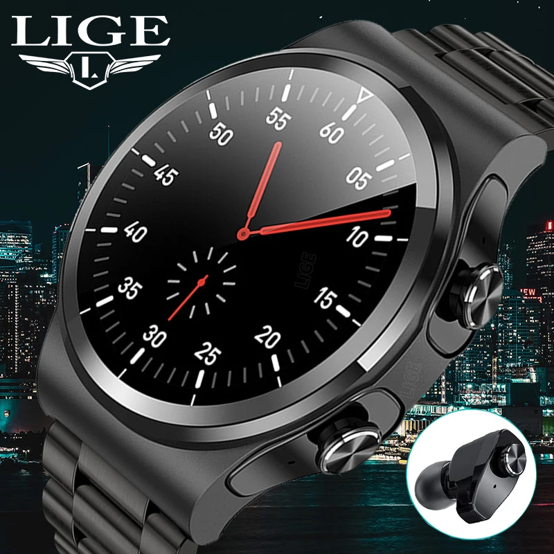 LIGE TWS Headphones Smart Watches Men Smartwatch Bluetooth Call Heart Rate Monitoring Waterproof Luxury Smart Wristband
LIGE TWS Headphones Smart Watches Men Smartwatch Bluetooth Call Heart Rate Monitoring Waterproof Luxury Smart Wristband