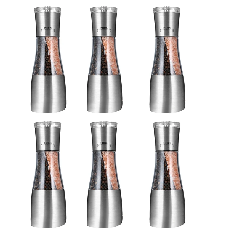 6X Pepper And Salt Grinder 2 In 1,Dual Mill Shaker With Adjustable Coarseness By Ceramic Rotor, Kitchen Accessories
6X Pepper And Salt Grinder 2 In 1,Dual Mill Shaker With Adjustable Coarseness By Ceramic Rotor, Kitchen Accessories