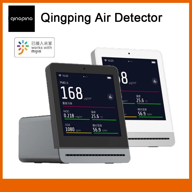 ClearGrass Air Monitor Touch IPS Screen Air Quality PM2.5 Detector Hygrometer Thermometer Sensor CO2 Meter Monitor Detector
ClearGrass Air Monitor Touch IPS Screen Air Quality PM2.5 Detector Hygrometer Thermometer Sensor CO2 Meter Monitor Detector
