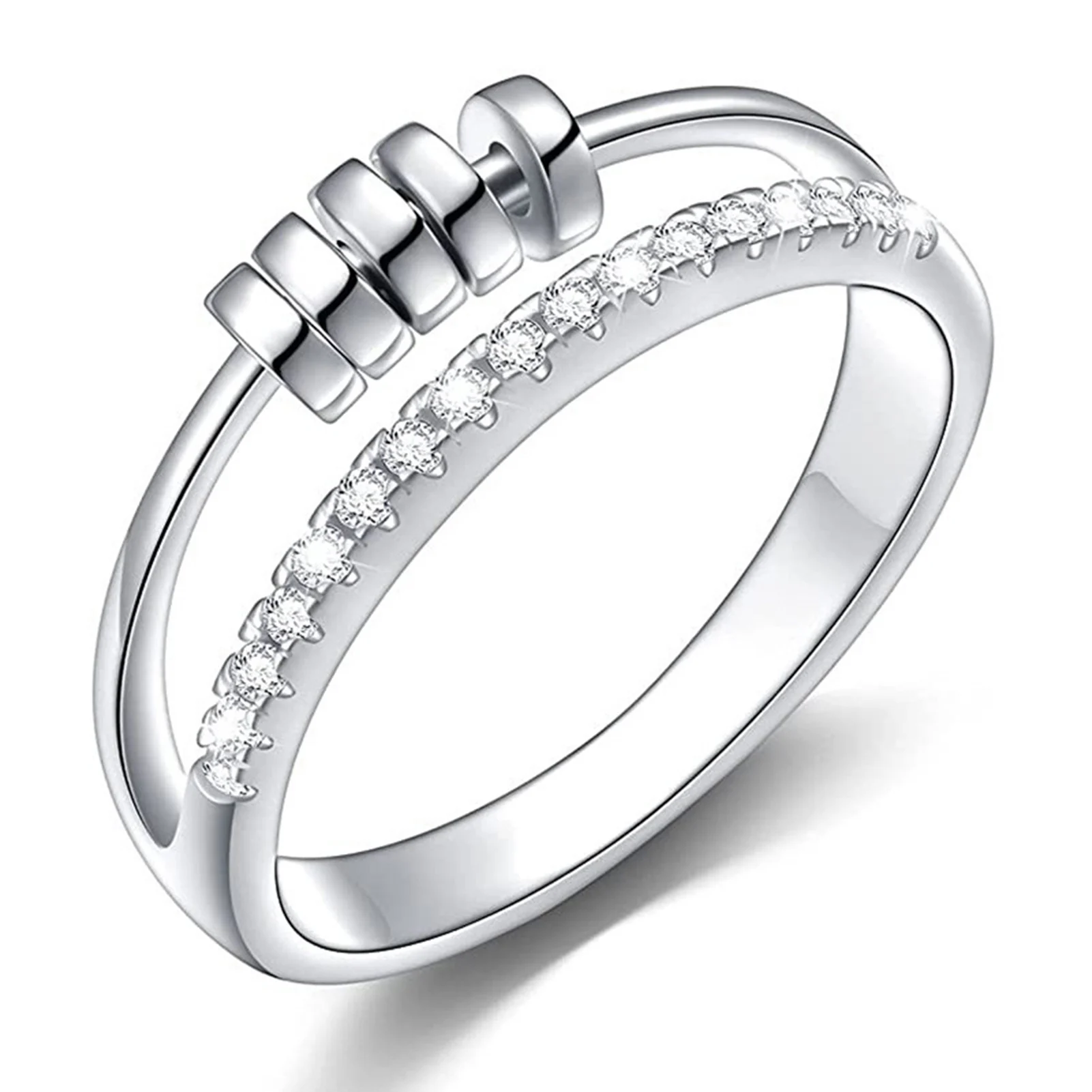 Adjustable Zircon Open Ring For Women Personality Finger Decoration Jewelry Gift For Birthday Valentine's Day 
Adjustable Zircon Open Ring For Women Personality Finger Decoration Jewelry Gift For Birthday Valentine's Day