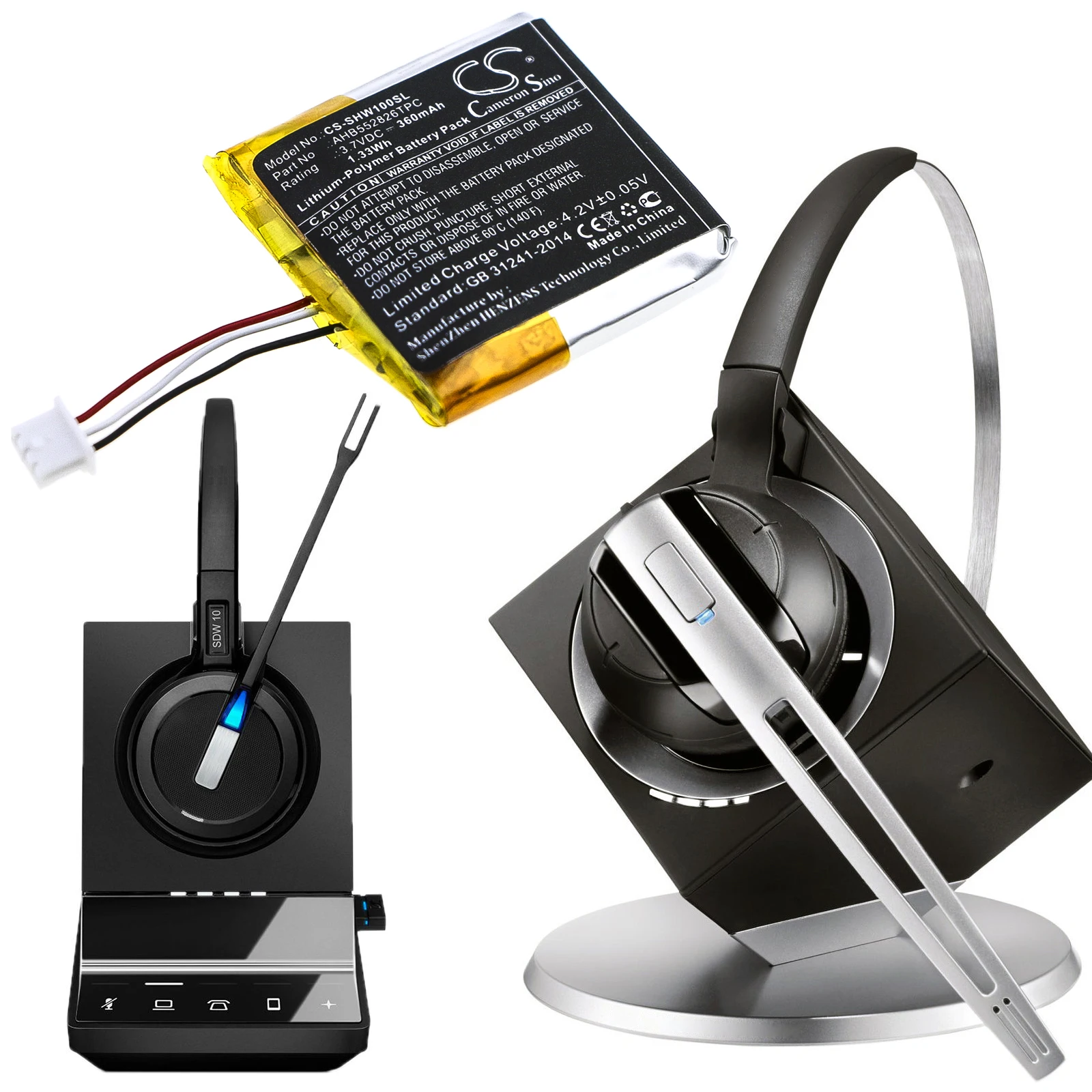 Аккумулятор Cameron Sino 360 мАч для Sennheiser SDW 10 SDW 10 HS SDW 5013 SDW 5014 SDW 5015 SDW 5016 DW 10 AHB552826TPC
Аккумулятор Cameron Sino 360 мАч для Sennheiser SDW 10 SDW 10 HS SDW 5013 SDW 5014 SDW 5015 SDW 5016 DW 10 AHB552826TPC