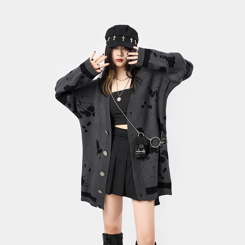 Oversized Sweater Spring 2022 Womens Fashion Goth Punk Clothes Cardigan Gothic Women Clothing Aesthetics Tops
Oversized Sweater Spring 2022 Womens Fashion Goth Punk Clothes Cardigan Gothic Women Clothing Aesthetics Tops