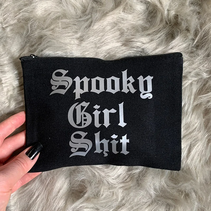Spooky Girl Makeup Bag Gothic Trick or Treat Halloween eve party costume October Witch themed birthday friend Bestie sister gift
Spooky Girl Makeup Bag Gothic Trick or Treat Halloween eve party costume October Witch themed birthday friend Bestie sister gift