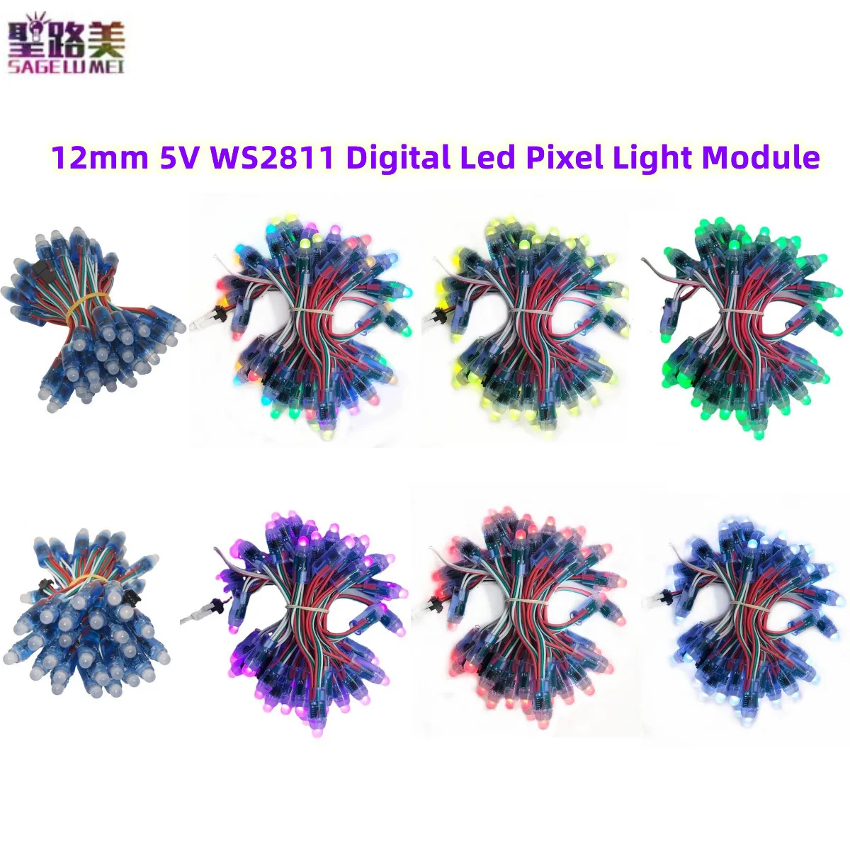 50pcs/lot WS2811 IC RGB Digital Led String Light DC5V 12mm Full Color Led Pixel Module IP68 for For Christmas Holiday Decoration
50pcs/lot WS2811 IC RGB Digital Led String Light DC5V 12mm Full Color Led Pixel Module IP68 for For Christmas Holiday Decoration