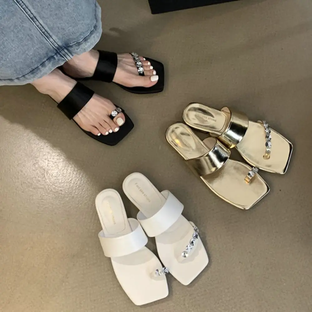 Fashion Women Slippers Clip Toe Summer Outside Slides Narrow Band Black White Gold Party Pumps Casual Mules Shoes Woman Size 39
Fashion Women Slippers Clip Toe Summer Outside Slides Narrow Band Black White Gold Party Pumps Casual Mules Shoes Woman Size 39