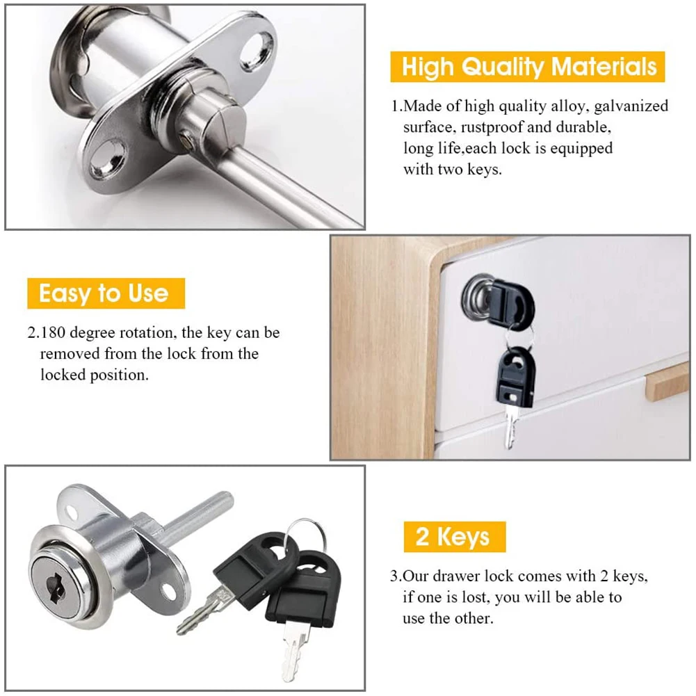 Triple Interlock Drawer Lock Zinc Alloy 1 Set 100% High Quality Layer Plating Surface For Cabinet Bookcase
Triple Interlock Drawer Lock Zinc Alloy 1 Set 100% High Quality Layer Plating Surface For Cabinet Bookcase