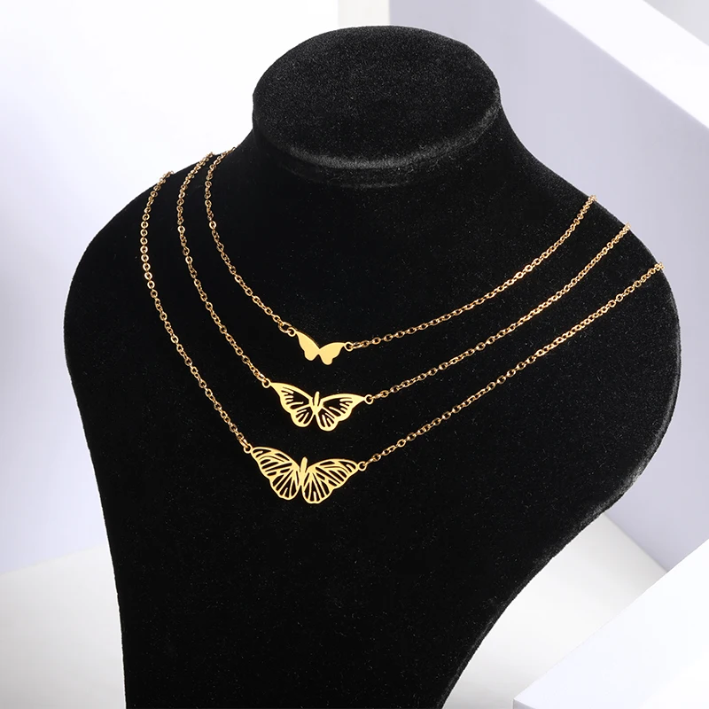 Trendy Butterfly Necklace For Women Stainless Steel Chain Three Lines Butterfly Necklace Set Jewelry Cute Butterflies Gift
Trendy Butterfly Necklace For Women Stainless Steel Chain Three Lines Butterfly Necklace Set Jewelry Cute Butterflies Gift
