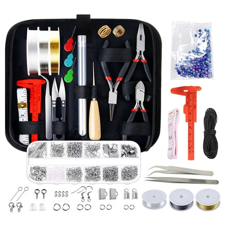 Jewelry Making Supplies Kit, Jewelry Wires And Jewelry Findings For Jewelry Repair Beading, Making Bracelets, Earrings
Jewelry Making Supplies Kit, Jewelry Wires And Jewelry Findings For Jewelry Repair Beading, Making Bracelets, Earrings