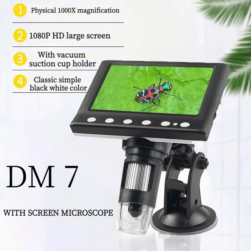Микроскоп HD с ЖК-дисплеем 4,3 дюйма, 1000-кратное увеличение, USB микроскоп с монетами, видеокамера, записывающее устройство для наблюдения за уч...
Микроскоп HD с ЖК-дисплеем 4,3 дюйма, 1000-кратное увеличение, USB микроскоп с монетами, видеокамера, записывающее устройство для наблюдения за уч...